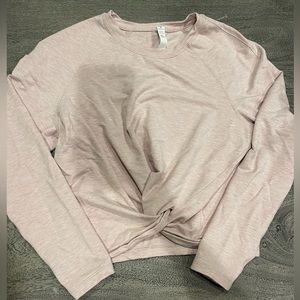 Baby Pink Lululemon Cropped Crewneck